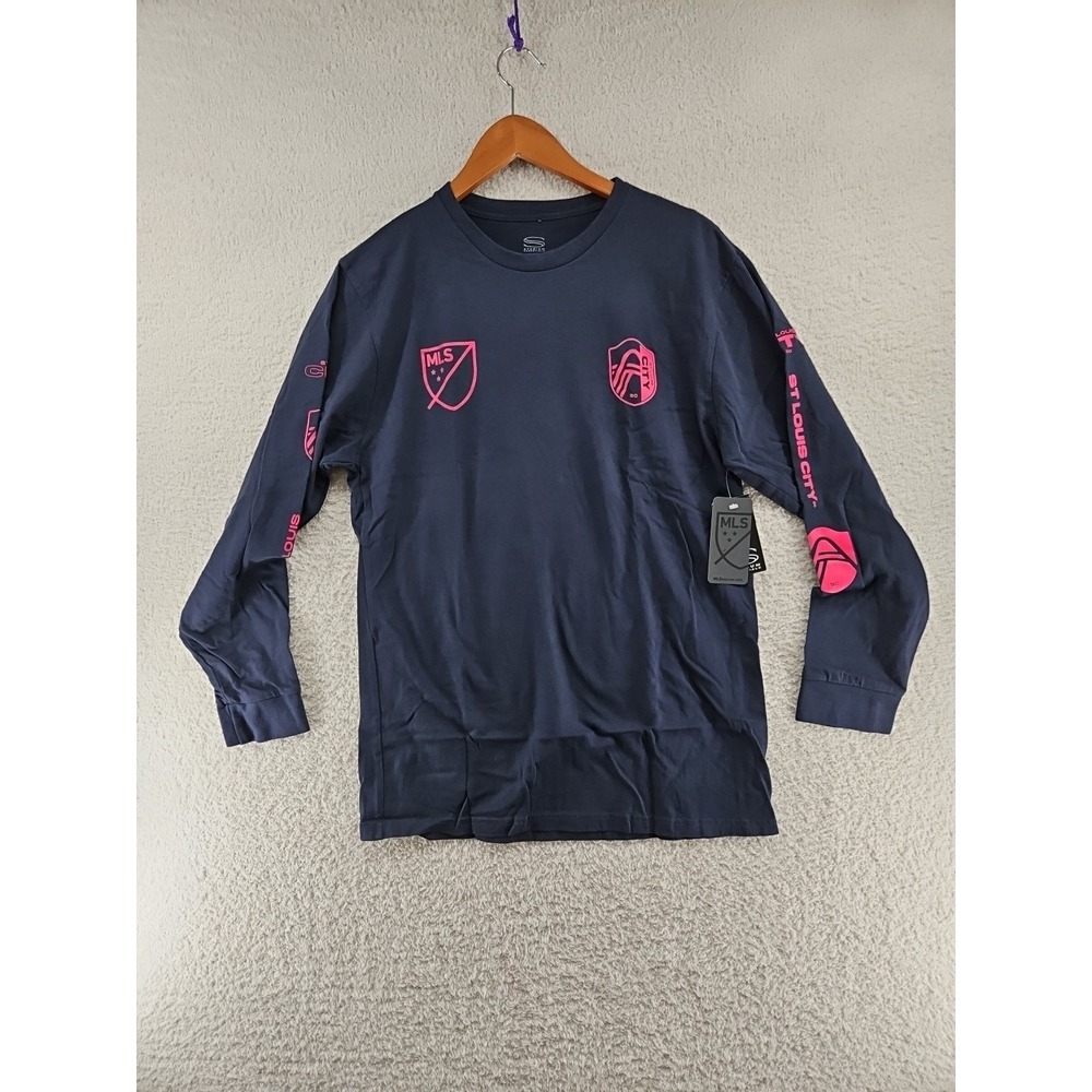 Sz Med NEW St. Louis City MLS Major League Soccer Navy Long Sleeve T-shirt $55